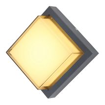 Aplica patrata de exterior, 12W=75W, 3000K, lumina calda, IP65