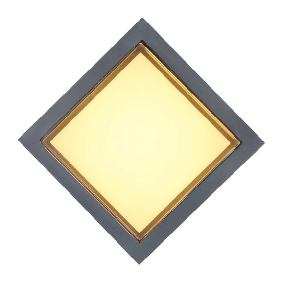 Aplica patrata de exterior, 12W=75W, 3000K, lumina calda, IP65