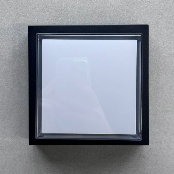 Aplica patrata de exterior, 12W=75W, 3000K, lumina calda, IP65