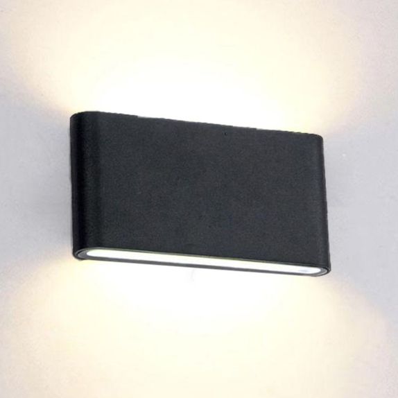 Aplica LED de exterior extra-plata, 12W=75W, 3000K, lumina calda, IP65
