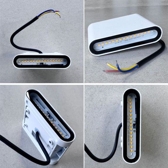 Aplica LED de exterior extra-plata, 6W=40W, 3000K, lumina calda, IP65