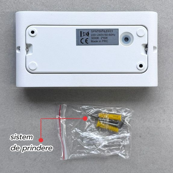 Aplica de exterior extra-plata , 12W=75W, 3000K, lumina calda, IP65