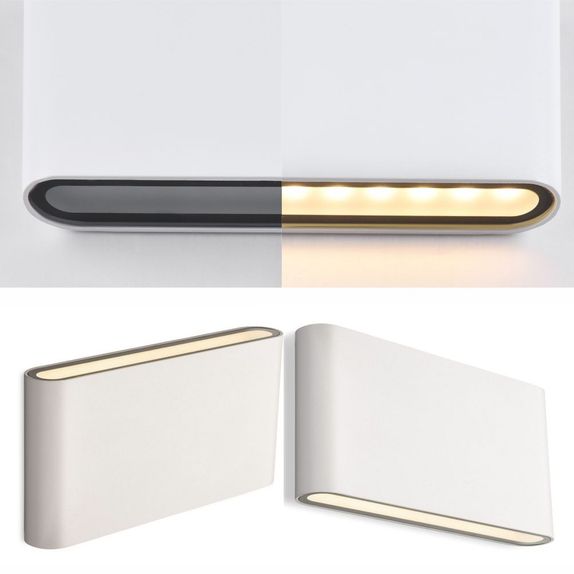 Aplica de exterior extra-plata , 12W=75W, 3000K, lumina calda, IP65
