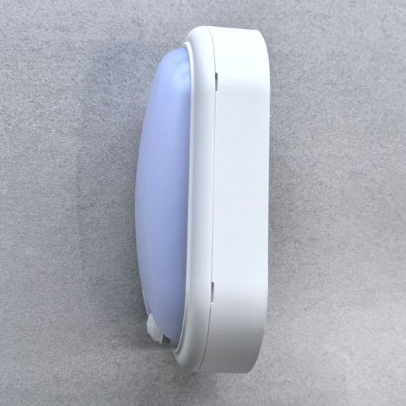 Aplica ovala de exterior cu senzor de miscare 360°, 8W=60W, 650Lm, IP65, lumina rece