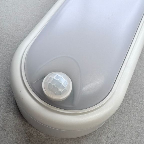 Aplica ovala de exterior cu senzor de miscare 360°, 8W=60W, 650Lm, IP65, lumina rece