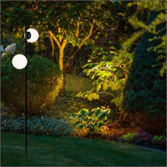 Stalp LED de gradina negru , 164x164x1100mm