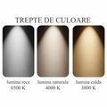 Aplica LED Moderna cu Spot Orientabil, 10W, Design Alb Minimalist