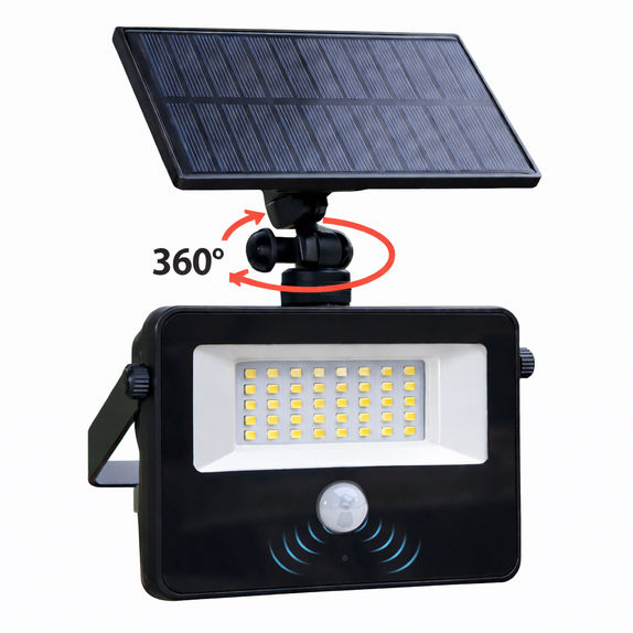 Proiector cu panou solar reglabil 5V/1.5w 6500K 140x133x60mm 50W