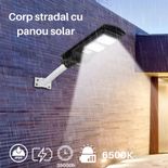 Lampa Stradala cu Panou Solar Monocristalin Integrat si telecomanda - 100W/6400k