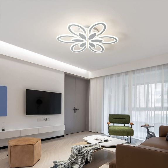 Lustra LED Living 5 Brate 140W – Telecomanda IR, 3 Temperaturi de Culoare, 60cm