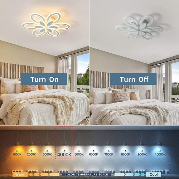 Lustra LED Living 5 Brate 140W – Telecomanda IR, 3 Temperaturi de Culoare, 60cm