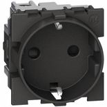 Priza schuko standard german 2P+N 16A 250V 2M Bticino Living NOW Negru 