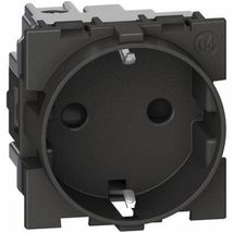 Priza schuko standard german 2P+N 16A 250V 2M Bticino Living NOW Negru 
