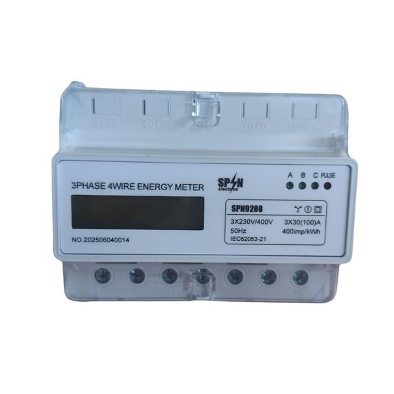 Contor Trifazic Digital Șină DIN 7M