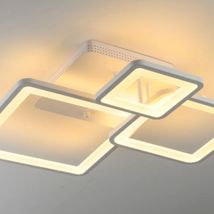 Lustra Led Patrate Cu Telecomanda 80W Cu 3 Brate 3 Culori+Ir 580 X 150Mm