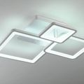 Lustra Led Patrate Cu Telecomanda 80W Cu 3 Brate 3 Culori+Ir 580 X 150Mm