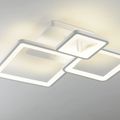 Lustra Led Patrate Cu Telecomanda 80W Cu 3 Brate 3 Culori+Ir 580 X 150Mm