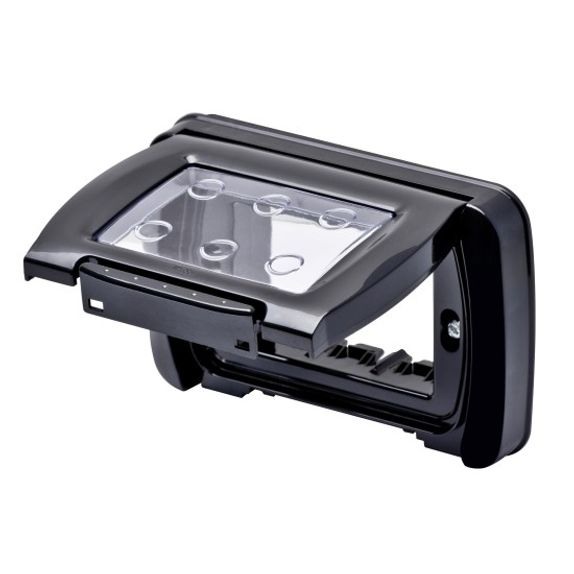 Rama etansare Neagra Gewiss System IP55 4 module GW22462