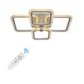 Lustra LED Patrata Living 4 Brate 80W – Telecomanda IR, 3 Temperaturi, 60cm
