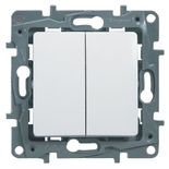 Intrerupator dublu 10A Legrand Niloe 664506 - 1 modul