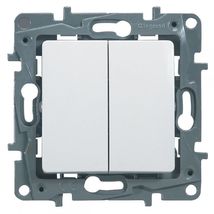 Intrerupator dublu 10A Legrand Niloe 664506 - 1 modul
