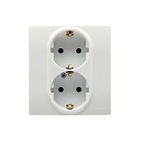 Priza Schuko dubla 2P+T, alb Legrand Niloe 664544