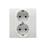 Priza Schuko dubla 2P+T, alb Legrand Niloe 664544