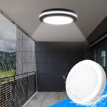  Plafoniera LED IP65 3CCT 3000lm, 300x55mm, IP65, Neagra