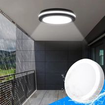  Plafoniera LED IP65 3CCT 3000lm, 300x55mm, IP65, Neagra