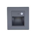 Spot led perete 1W gri cu senzor 3000k lumina calda