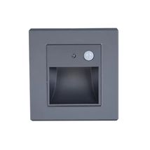 Spot led perete 1W gri cu senzor 3000k lumina calda