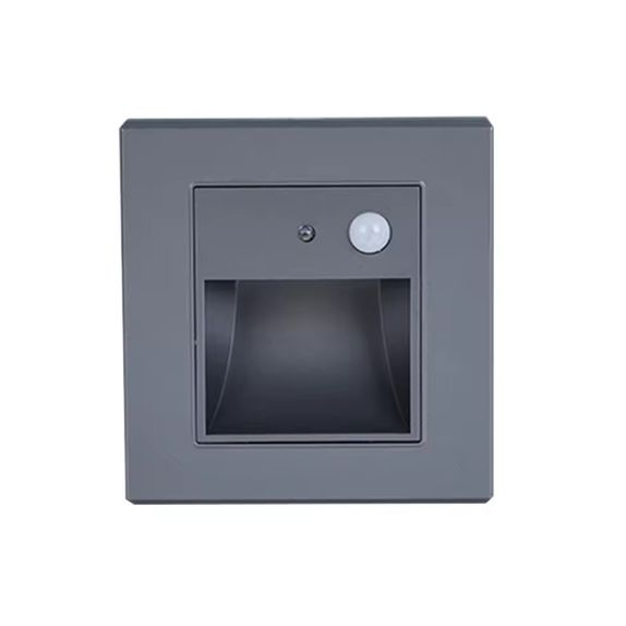 Spot led perete 1W gri cu senzor 3000k lumina calda
