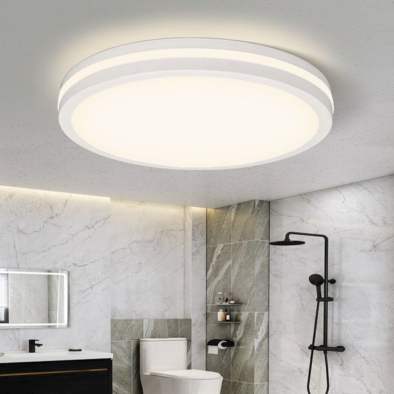 Plafoniera LED IP65 3CCT 3600lm, 300x55mm, Alba