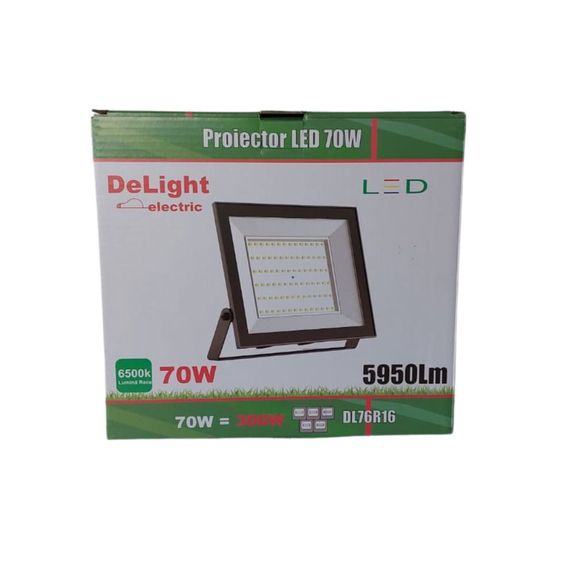 Proiector LED exterior perete 70W 5950lm IP65 6500K 218x196MM