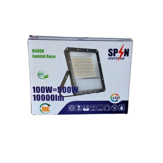 Proiector LED 100W, 5 Ani Garantie SMD GalaxyPro, 6500K, lumina rece