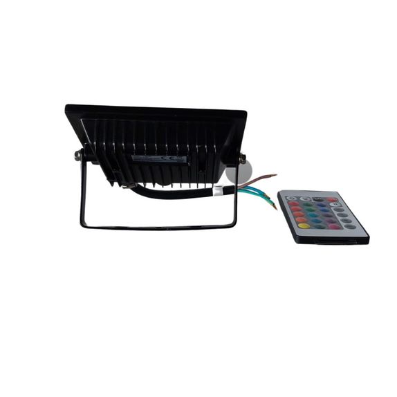 Proiector LED RGB - 16 culori + 4 jocuri de culori, 10W, IP65, telecomanda IR cu 21 taste 98x70mm