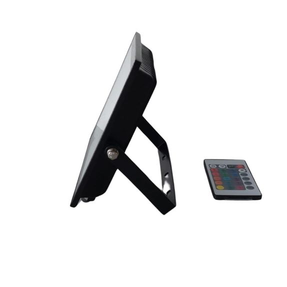 Proiector LED RGB - 16 culori + 4 jocuri de culori, 50W, IP65, telecomanda IR cu 21 taste 178x150mm