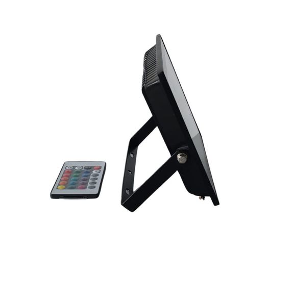 Proiector LED RGB - 16 culori + 4 jocuri de culori, 50W, IP65, telecomanda IR cu 21 taste 178x150mm