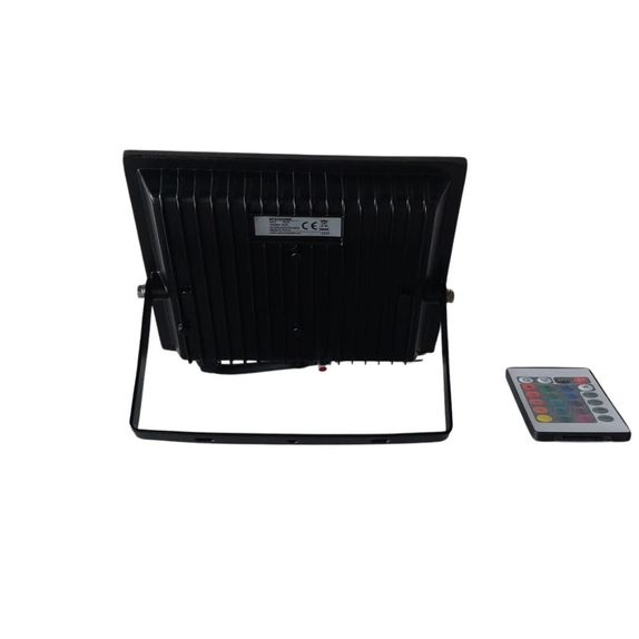 Proiector LED RGB - 16 culori + 4 jocuri de culori, 50W, IP65, telecomanda IR cu 21 taste 178x150mm