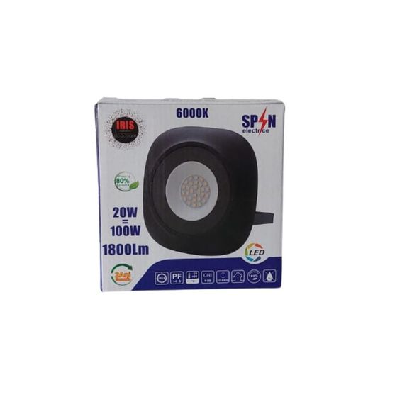 Proiectoare LED Rotunde Iris, 20W=100W, 6400K, lumina rece