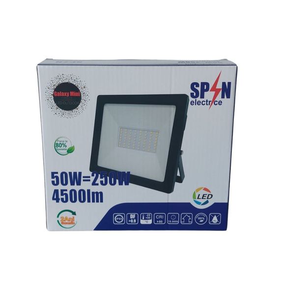 Proiector Led Exterior 50W=250W,SMD Galaxy, 6000K, lumina rece 178x150mm