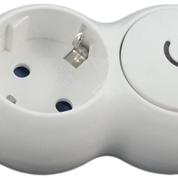Prelungitor cu 3 prize si intrerupator cu contact de protectie