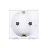 Priza shucko cu capac chorus alb 2m GW10242 Gewiss