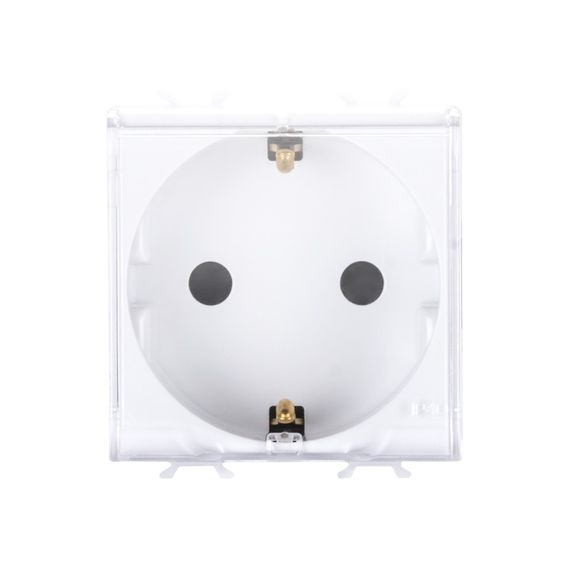 Priza shucko cu capac chorus alb 2m GW10242