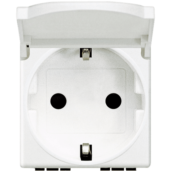 Priza 2P+T cu capac, bticino AM5440/2P