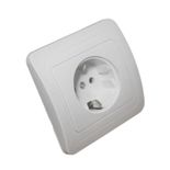 Priza simpla cu Contact de protectie - montaj incastrat