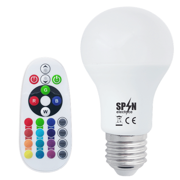 Bec Led E27, 8W=70W, Rgb+6400K, lumina rece, 850Lm + Smart Kit Telecomanda