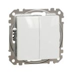 Intrerupator dublu alb Sedna Design Schneider SDD111105