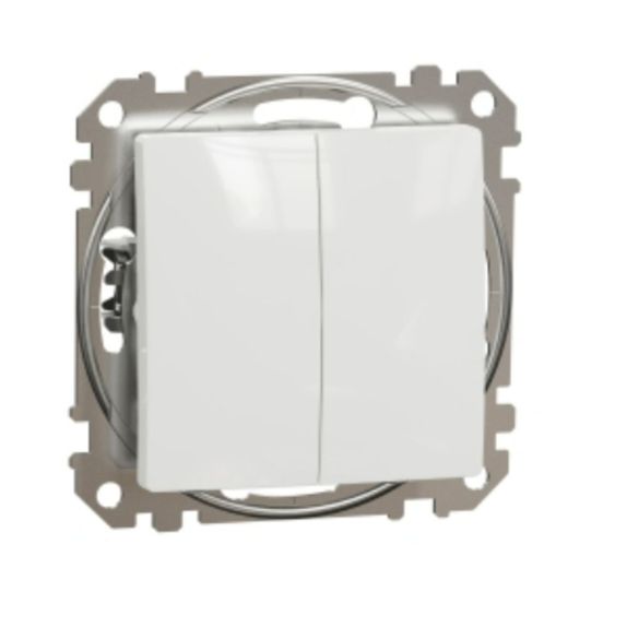 Intrerupator dublu alb Sedna Design Schneider SDD111105
