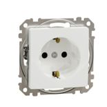 Priza simpla cu impamantare alb Sedna Design Schneider SDD111021